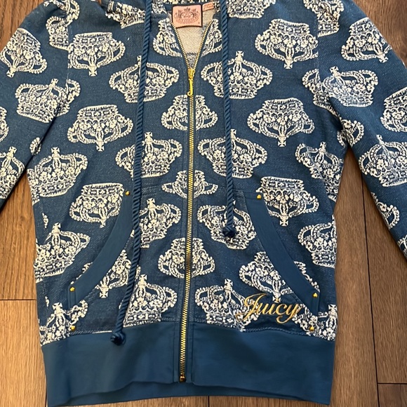 Juicy Couture jacket blue crown size medium - Picture 2 of 6